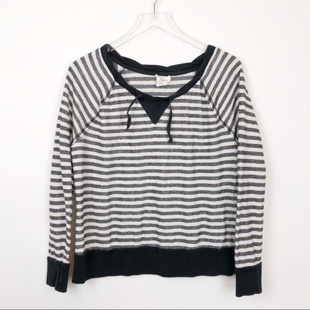 Nordstrom Andrea Jovine Stripe CrewNeck Sweatshirt